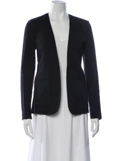 Pre-owned Theory Linen Blazer In Blue