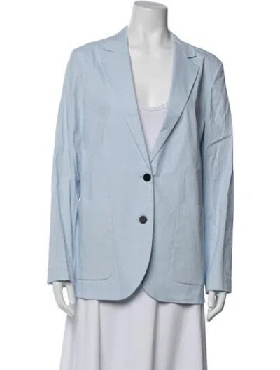 Pre-owned Theory Linen Blazer In Blue