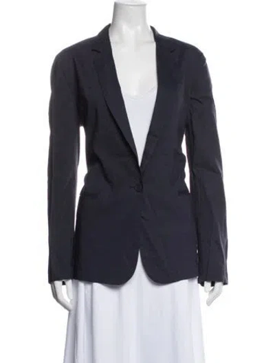 Pre-owned Theory Linen Blazer In Blue