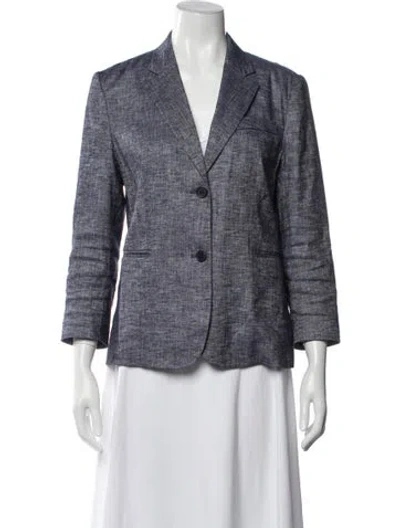 Pre-owned Theory Linen Blazer In Blue