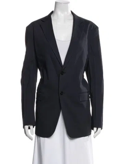 Pre-owned Theory Linen Blazer In Blue