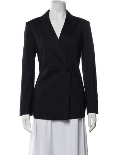 Pre-owned Theory Linen Blazer In Blue