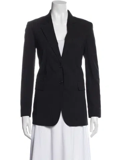 Pre-owned Theory Linen Blazer In Blue