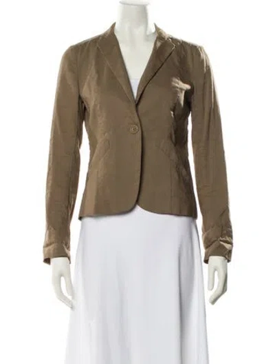 Pre-owned Theory Linen Blazer In Brown