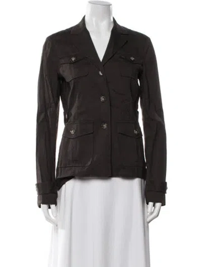 Pre-owned Theory Linen Blazer In Brown