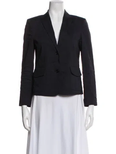 Pre-owned Theory Linen Blazer In Gray