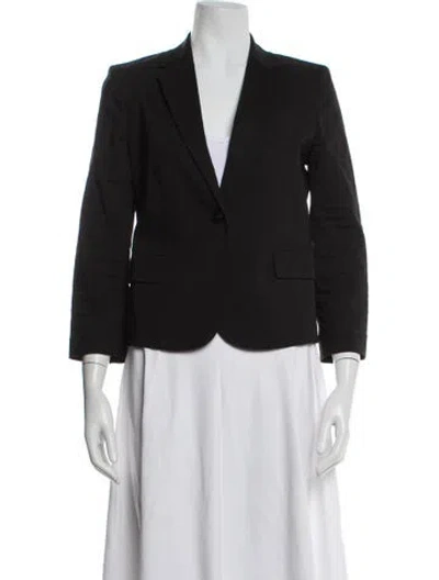 Pre-owned Theory Linen Blazer In Gray