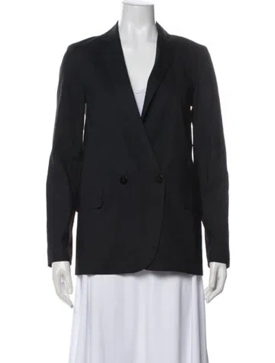 Pre-owned Theory Linen Blazer In Gray