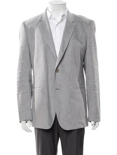 Pre-owned Theory Linen Blazer In Grey