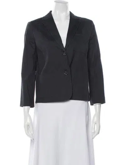Pre-owned Theory Linen Blazer In Grey