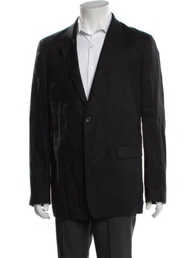 Pre-owned Theory Linen Blazer In Grey