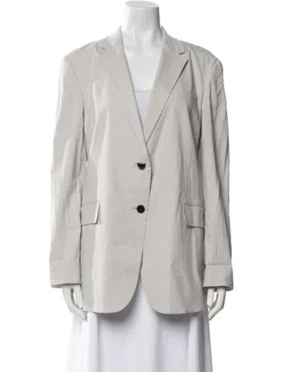 Pre-owned Theory Linen Blazer In Neutral
