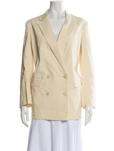 Pre-owned Theory Linen Blazer In Neutral