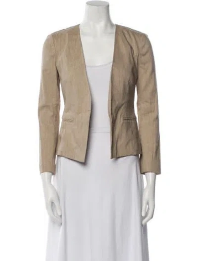 Pre-owned Theory Linen Blazer In Neutral