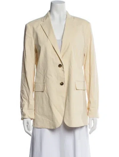 Pre-owned Theory Linen Blazer In Neutral