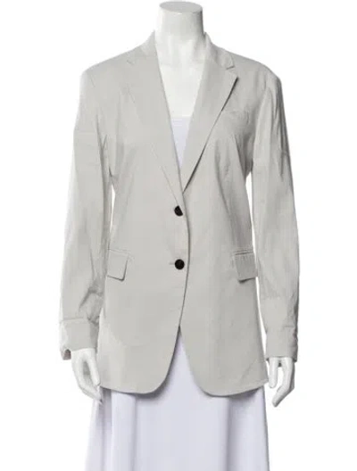 Pre-owned Theory Linen Blazer In Neutral
