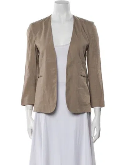 Pre-owned Theory Linen Blazer In Neutral