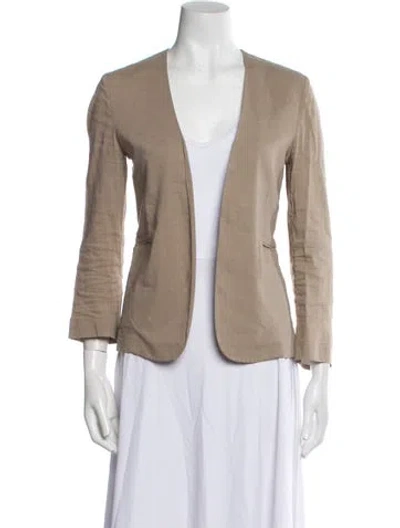 Pre-owned Theory Linen Blazer In Neutral