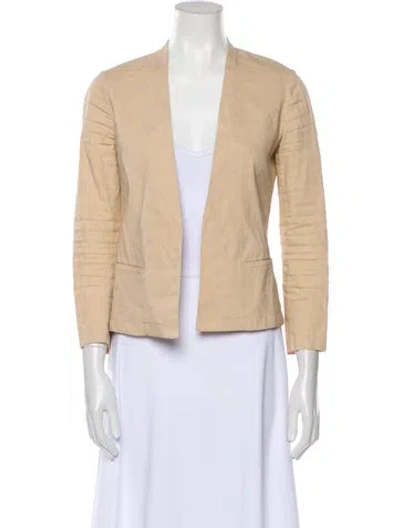 Pre-owned Theory Linen Blazer In Neutral