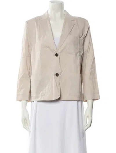 Pre-owned Theory Linen Blazer In Neutral