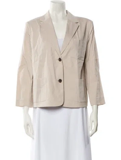 Pre-owned Theory Linen Blazer In Neutral