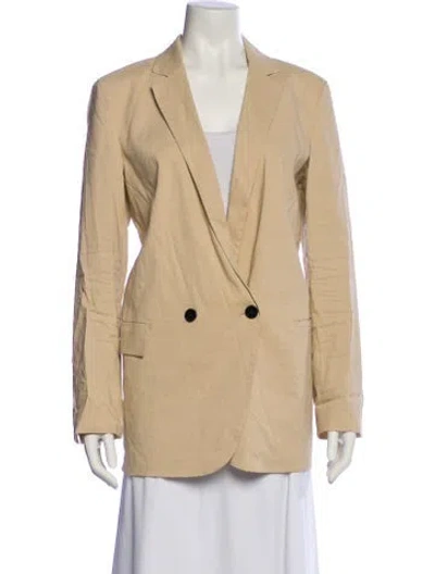 Pre-owned Theory Linen Blazer In Neutral