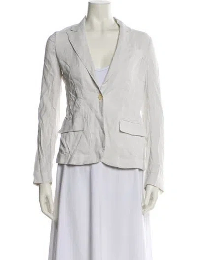 Pre-owned Theory Linen Blazer In Neutral