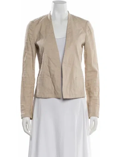 Pre-owned Theory Linen Blazer In Neutral