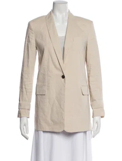 Pre-owned Theory Linen Blazer In Neutral