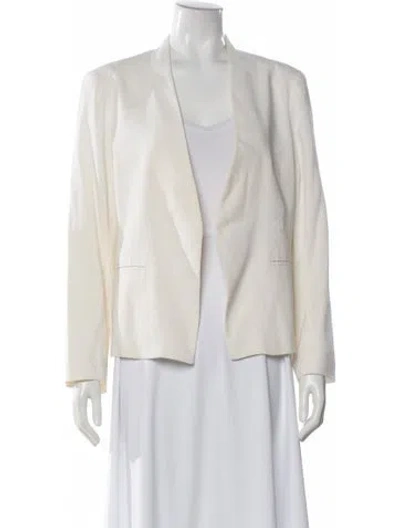 Pre-owned Theory Linen Blazer In Neutral