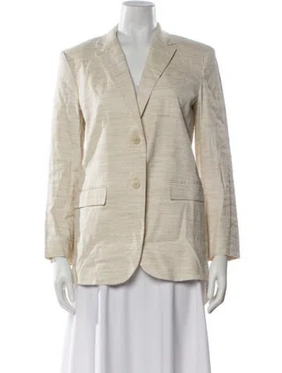 Pre-owned Theory Linen Blazer In Neutral