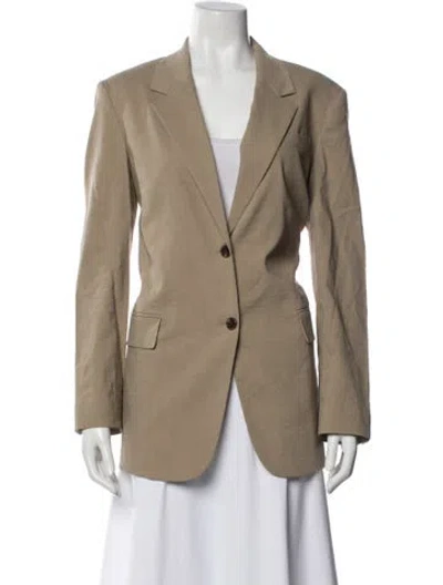 Pre-owned Theory Linen Blazer In Neutral