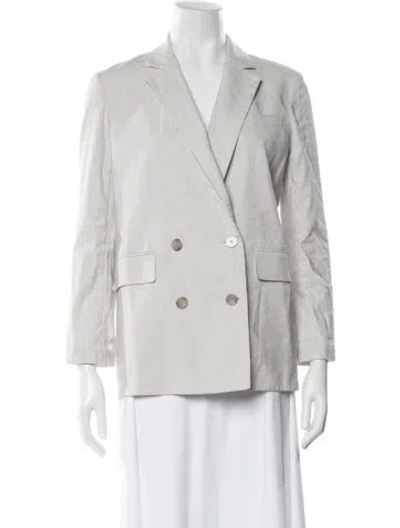 Pre-owned Theory Linen Blazer In Neutral