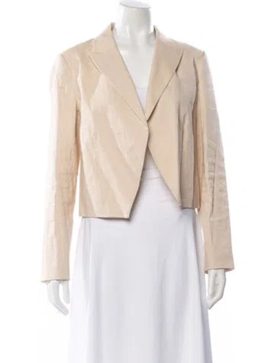 Pre-owned Theory Linen Blazer In Neutral