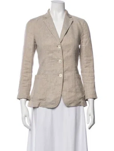 Pre-owned Theory Linen Blazer In Neutral