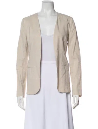 Pre-owned Theory Linen Blazer In Neutral