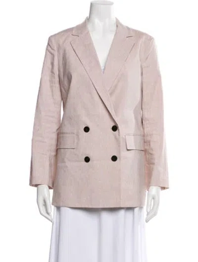 Pre-owned Theory Linen Blazer In Neutral