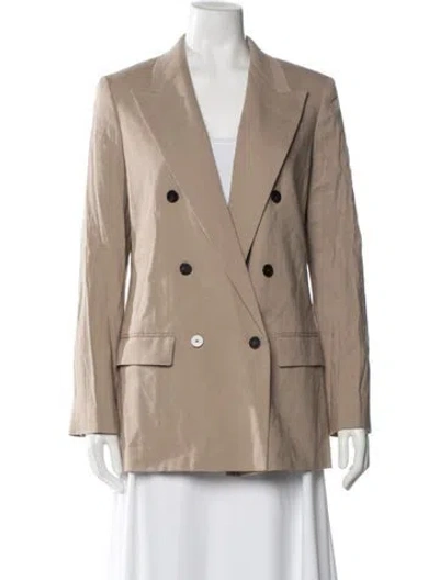 Pre-owned Theory Linen Blazer In Neutral