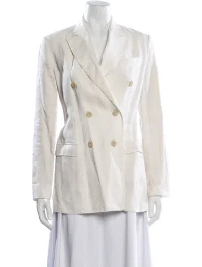 Pre-owned Theory Linen Blazer In Neutral