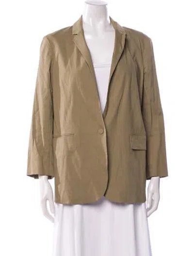 Pre-owned Theory Linen Blazer In Neutral