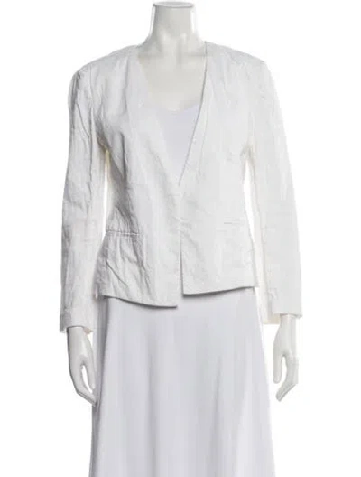 Pre-owned Theory Linen Blazer In Neutral