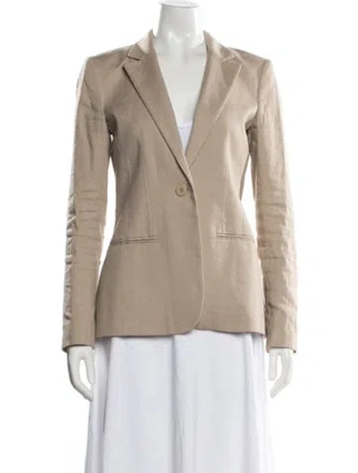 Pre-owned Theory Linen Blazer In Neutral