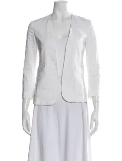 Pre-owned Theory Linen Blazer In Neutral