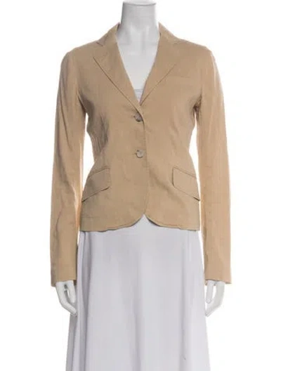 Pre-owned Theory Linen Blazer In Neutral