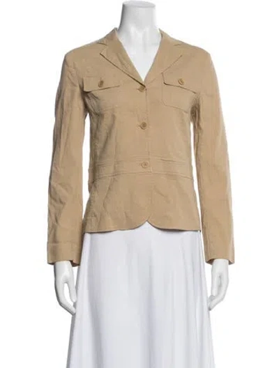 Pre-owned Theory Linen Blazer In Neutral