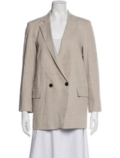 Pre-owned Theory Linen Blazer In Neutral