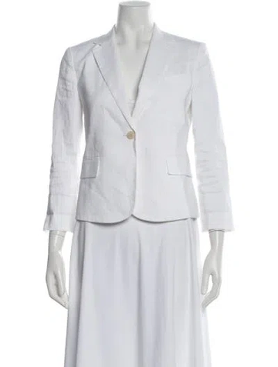 Pre-owned Theory Linen Blazer In Neutral