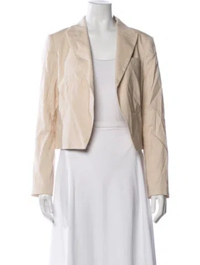 Pre-owned Theory Linen Blazer In Neutral