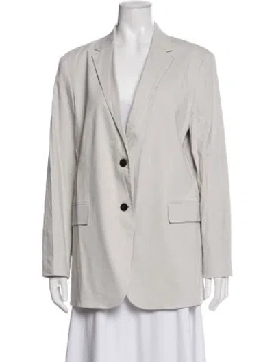 Pre-owned Theory Linen Blazer In Neutral