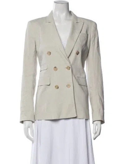 Pre-owned Theory Linen Blazer In Neutral